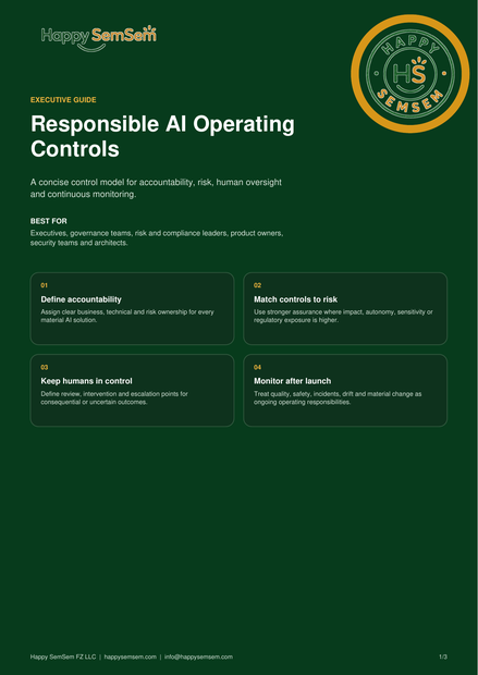 Responsible AI Operating Controls guide cover